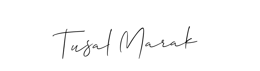 Similarly Allison_Script is the best handwritten signature design. Signature creator online .You can use it as an online autograph creator for name Tusal Marak. Tusal Marak signature style 2 images and pictures png