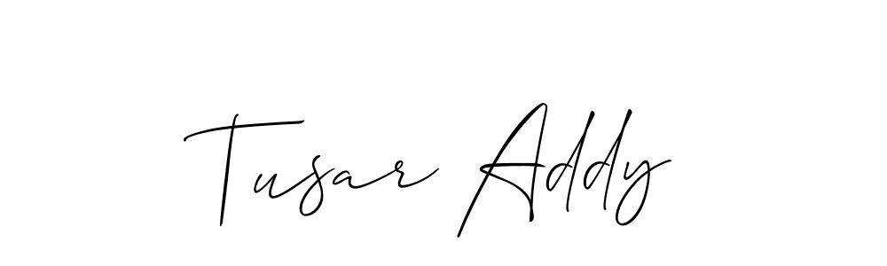 Design your own signature with our free online signature maker. With this signature software, you can create a handwritten (Allison_Script) signature for name Tusar Addy. Tusar Addy signature style 2 images and pictures png