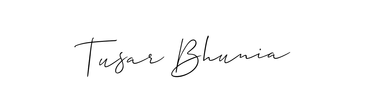 Tusar Bhunia stylish signature style. Best Handwritten Sign (Allison_Script) for my name. Handwritten Signature Collection Ideas for my name Tusar Bhunia. Tusar Bhunia signature style 2 images and pictures png