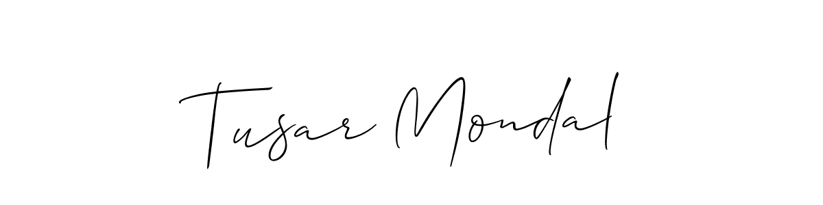Make a short Tusar Mondal signature style. Manage your documents anywhere anytime using Allison_Script. Create and add eSignatures, submit forms, share and send files easily. Tusar Mondal signature style 2 images and pictures png