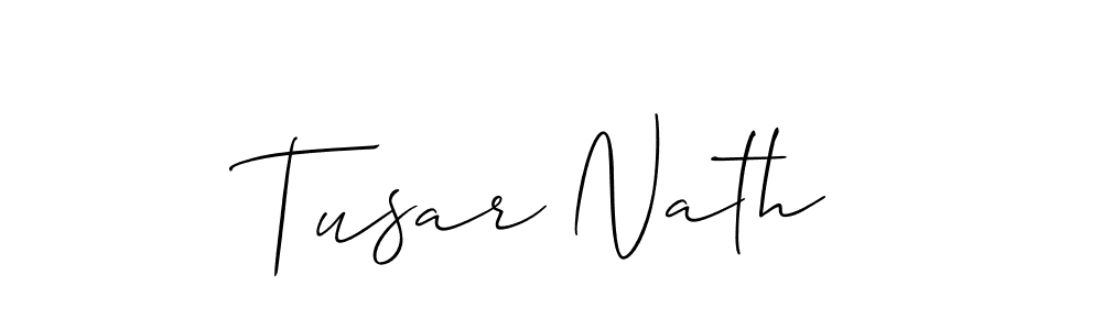 How to Draw Tusar Nath signature style? Allison_Script is a latest design signature styles for name Tusar Nath. Tusar Nath signature style 2 images and pictures png