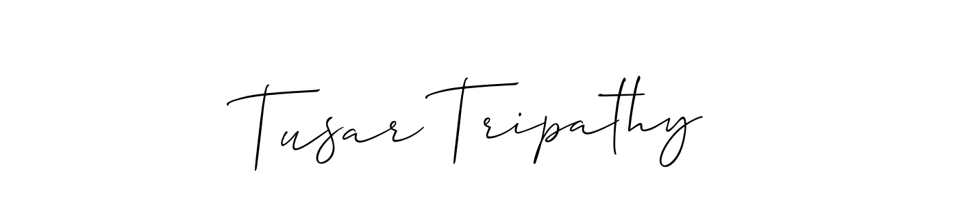 How to make Tusar Tripathy signature? Allison_Script is a professional autograph style. Create handwritten signature for Tusar Tripathy name. Tusar Tripathy signature style 2 images and pictures png