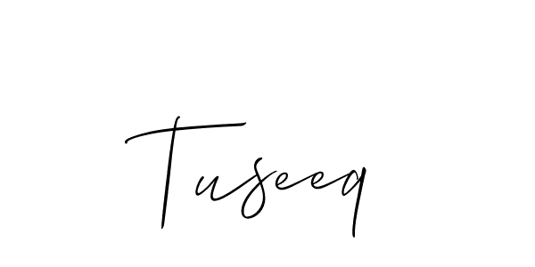 Tuseeq stylish signature style. Best Handwritten Sign (Allison_Script) for my name. Handwritten Signature Collection Ideas for my name Tuseeq. Tuseeq signature style 2 images and pictures png