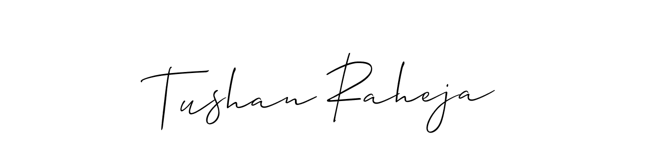 Design your own signature with our free online signature maker. With this signature software, you can create a handwritten (Allison_Script) signature for name Tushan Raheja. Tushan Raheja signature style 2 images and pictures png