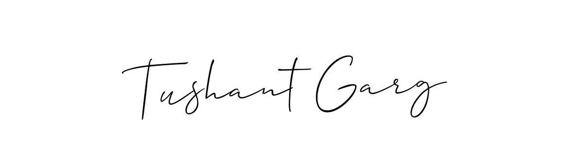How to make Tushant Garg signature? Allison_Script is a professional autograph style. Create handwritten signature for Tushant Garg name. Tushant Garg signature style 2 images and pictures png
