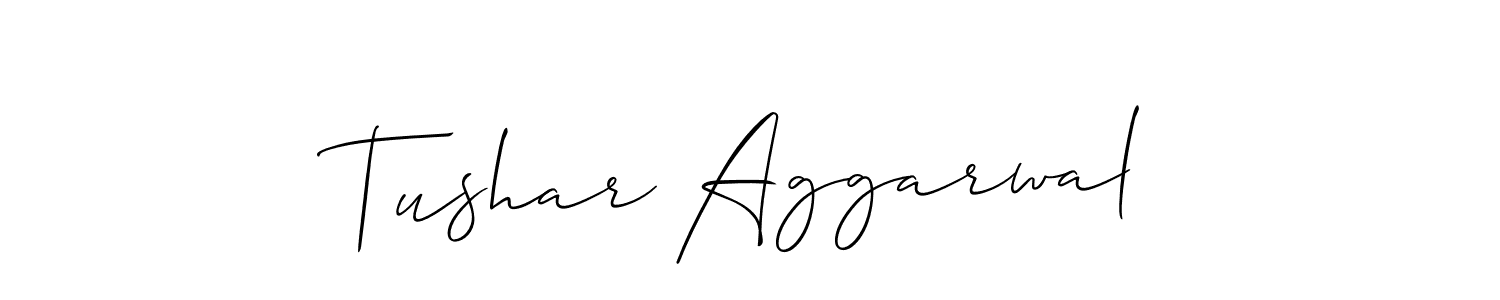 Tushar Aggarwal stylish signature style. Best Handwritten Sign (Allison_Script) for my name. Handwritten Signature Collection Ideas for my name Tushar Aggarwal. Tushar Aggarwal signature style 2 images and pictures png
