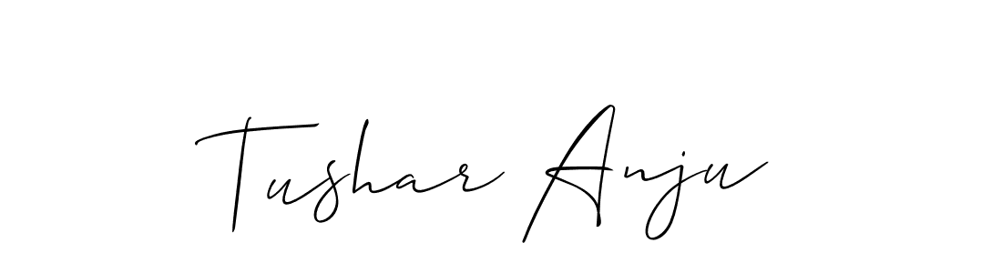 Similarly Allison_Script is the best handwritten signature design. Signature creator online .You can use it as an online autograph creator for name Tushar Anju. Tushar Anju signature style 2 images and pictures png