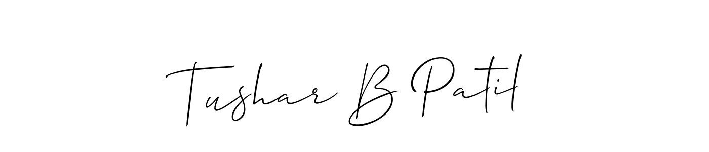 Similarly Allison_Script is the best handwritten signature design. Signature creator online .You can use it as an online autograph creator for name Tushar B Patil. Tushar B Patil signature style 2 images and pictures png