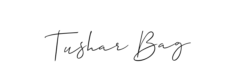 The best way (Allison_Script) to make a short signature is to pick only two or three words in your name. The name Tushar Bag include a total of six letters. For converting this name. Tushar Bag signature style 2 images and pictures png