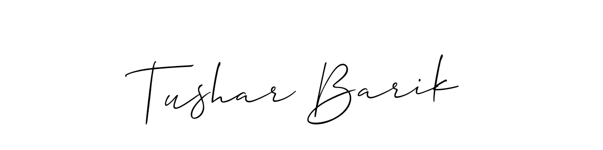Make a beautiful signature design for name Tushar Barik. With this signature (Allison_Script) style, you can create a handwritten signature for free. Tushar Barik signature style 2 images and pictures png