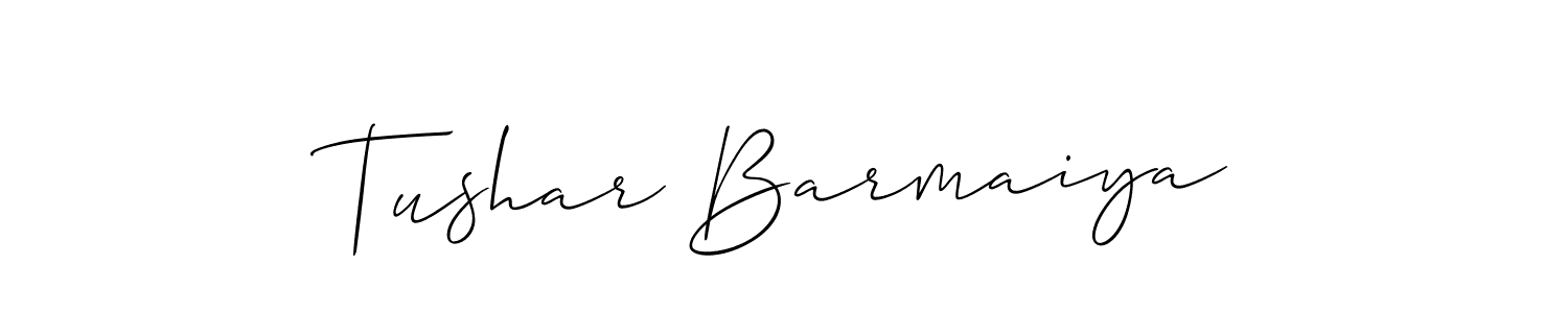 Tushar Barmaiya stylish signature style. Best Handwritten Sign (Allison_Script) for my name. Handwritten Signature Collection Ideas for my name Tushar Barmaiya. Tushar Barmaiya signature style 2 images and pictures png