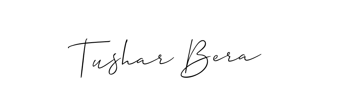 You should practise on your own different ways (Allison_Script) to write your name (Tushar Bera) in signature. don't let someone else do it for you. Tushar Bera signature style 2 images and pictures png