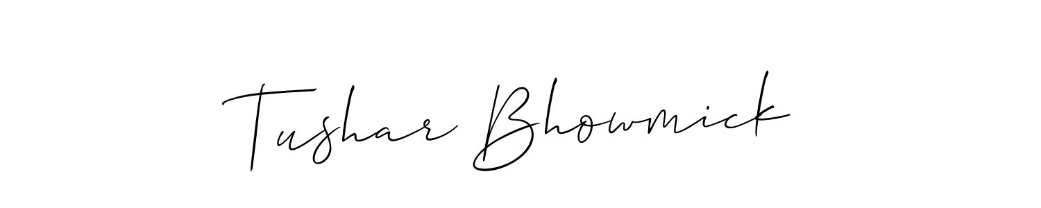 Design your own signature with our free online signature maker. With this signature software, you can create a handwritten (Allison_Script) signature for name Tushar Bhowmick. Tushar Bhowmick signature style 2 images and pictures png