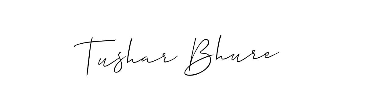 Also we have Tushar Bhure name is the best signature style. Create professional handwritten signature collection using Allison_Script autograph style. Tushar Bhure signature style 2 images and pictures png