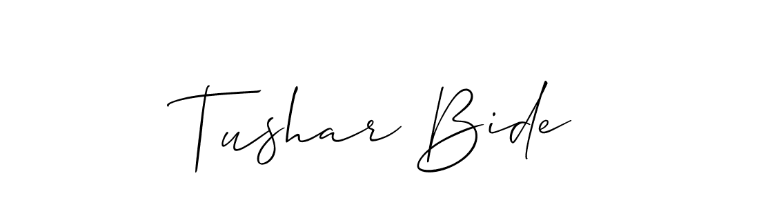 Design your own signature with our free online signature maker. With this signature software, you can create a handwritten (Allison_Script) signature for name Tushar Bide. Tushar Bide signature style 2 images and pictures png