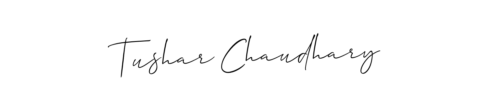 Make a short Tushar Chaudhary signature style. Manage your documents anywhere anytime using Allison_Script. Create and add eSignatures, submit forms, share and send files easily. Tushar Chaudhary signature style 2 images and pictures png