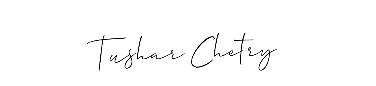 Use a signature maker to create a handwritten signature online. With this signature software, you can design (Allison_Script) your own signature for name Tushar Chetry. Tushar Chetry signature style 2 images and pictures png