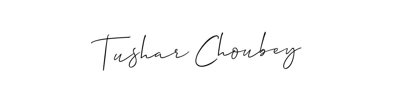 How to make Tushar Choubey signature? Allison_Script is a professional autograph style. Create handwritten signature for Tushar Choubey name. Tushar Choubey signature style 2 images and pictures png