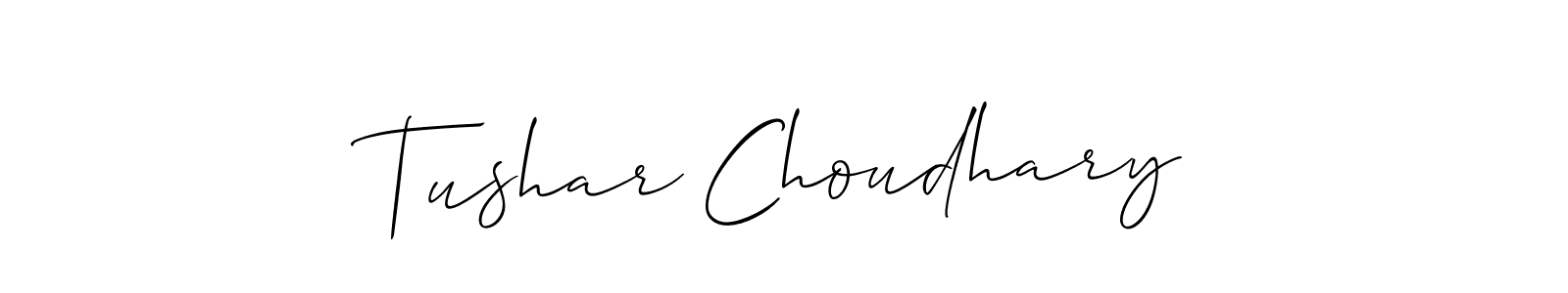 Allison_Script is a professional signature style that is perfect for those who want to add a touch of class to their signature. It is also a great choice for those who want to make their signature more unique. Get Tushar Choudhary name to fancy signature for free. Tushar Choudhary signature style 2 images and pictures png
