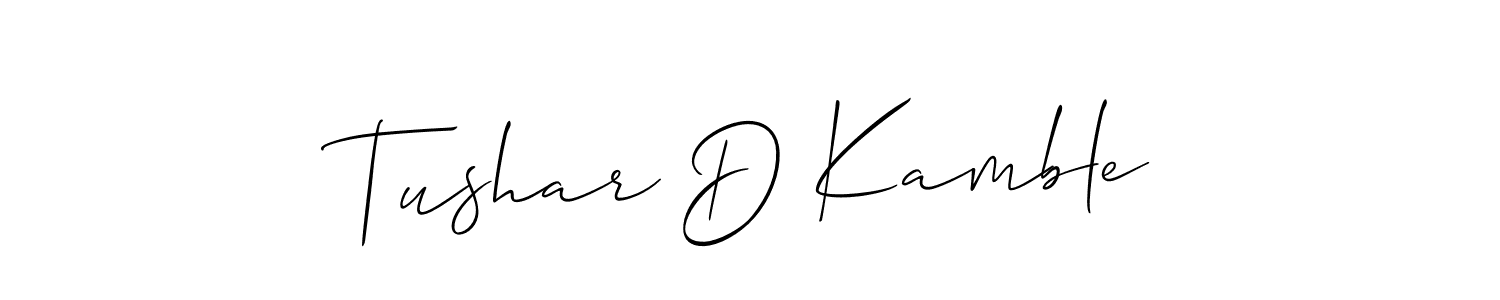 You should practise on your own different ways (Allison_Script) to write your name (Tushar D Kamble) in signature. don't let someone else do it for you. Tushar D Kamble signature style 2 images and pictures png