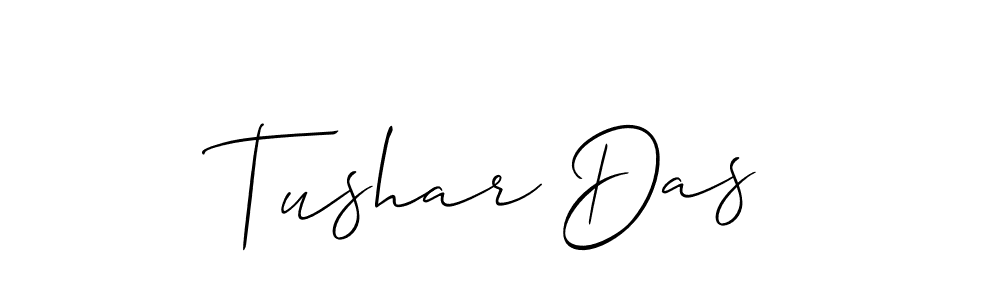 How to make Tushar Das signature? Allison_Script is a professional autograph style. Create handwritten signature for Tushar Das name. Tushar Das signature style 2 images and pictures png