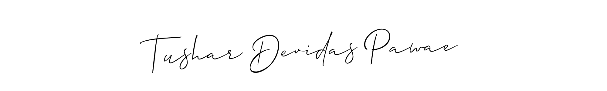 Design your own signature with our free online signature maker. With this signature software, you can create a handwritten (Allison_Script) signature for name Tushar Devidas Pawae. Tushar Devidas Pawae signature style 2 images and pictures png