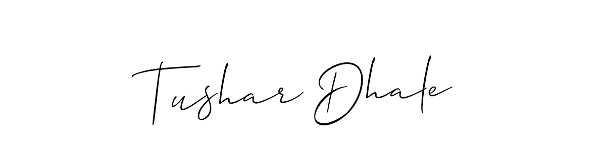 You should practise on your own different ways (Allison_Script) to write your name (Tushar Dhale) in signature. don't let someone else do it for you. Tushar Dhale signature style 2 images and pictures png