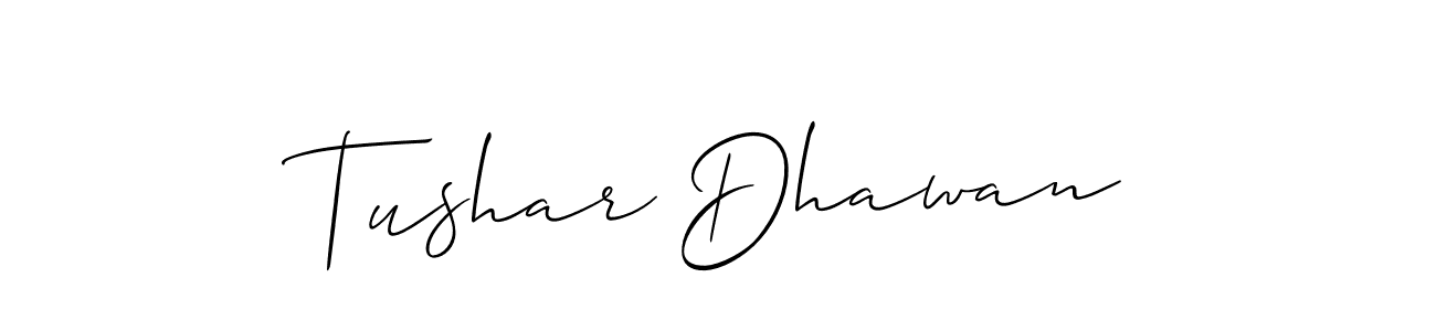 Design your own signature with our free online signature maker. With this signature software, you can create a handwritten (Allison_Script) signature for name Tushar Dhawan. Tushar Dhawan signature style 2 images and pictures png