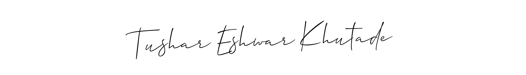 Also You can easily find your signature by using the search form. We will create Tushar Eshwar Khutade name handwritten signature images for you free of cost using Allison_Script sign style. Tushar Eshwar Khutade signature style 2 images and pictures png