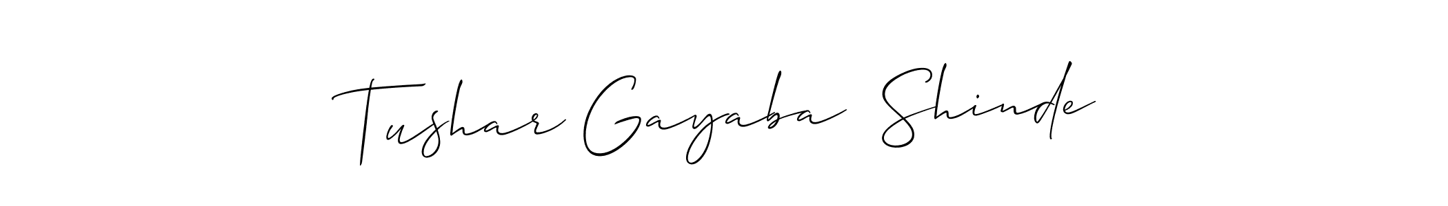 Also we have Tushar Gayaba  Shinde name is the best signature style. Create professional handwritten signature collection using Allison_Script autograph style. Tushar Gayaba  Shinde signature style 2 images and pictures png