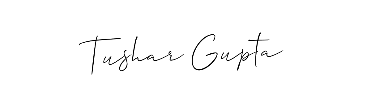 How to make Tushar Gupta signature? Allison_Script is a professional autograph style. Create handwritten signature for Tushar Gupta name. Tushar Gupta signature style 2 images and pictures png