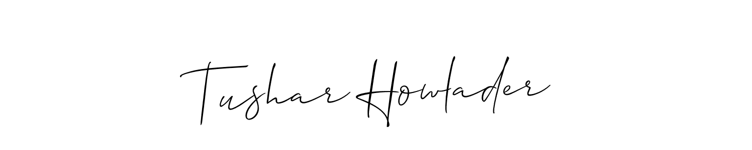 Design your own signature with our free online signature maker. With this signature software, you can create a handwritten (Allison_Script) signature for name Tushar Howlader. Tushar Howlader signature style 2 images and pictures png