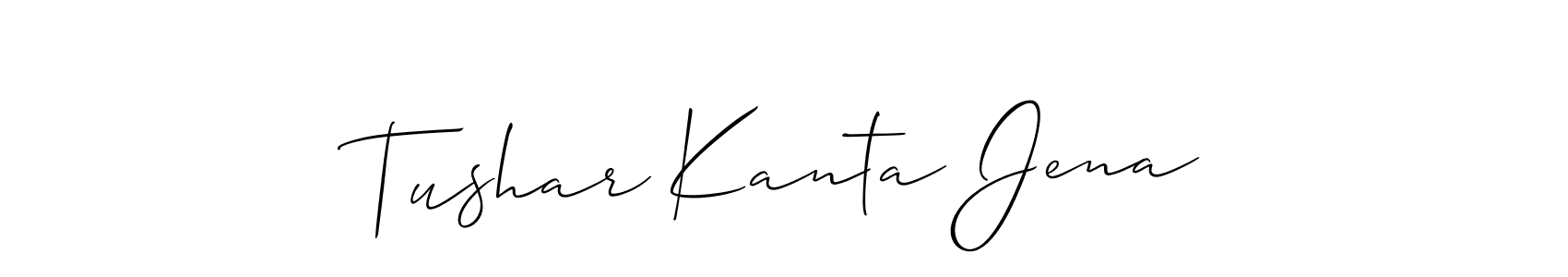 Create a beautiful signature design for name Tushar Kanta Jena. With this signature (Allison_Script) fonts, you can make a handwritten signature for free. Tushar Kanta Jena signature style 2 images and pictures png