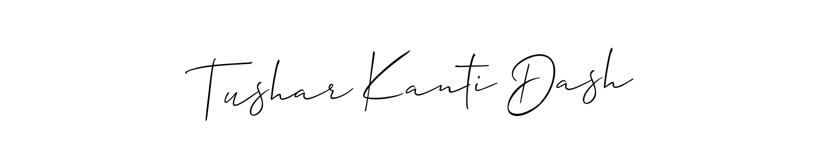 How to Draw Tushar Kanti Dash signature style? Allison_Script is a latest design signature styles for name Tushar Kanti Dash. Tushar Kanti Dash signature style 2 images and pictures png
