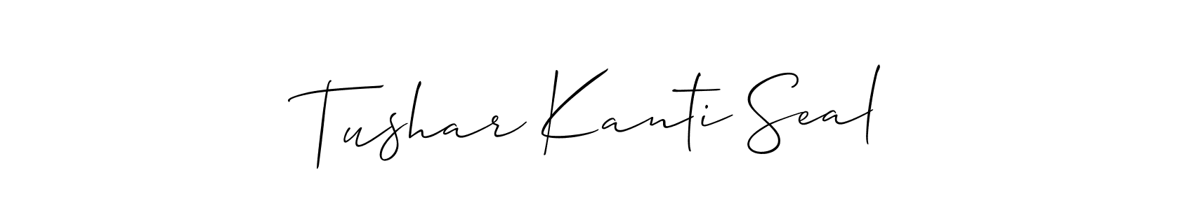 How to Draw Tushar Kanti Seal signature style? Allison_Script is a latest design signature styles for name Tushar Kanti Seal. Tushar Kanti Seal signature style 2 images and pictures png