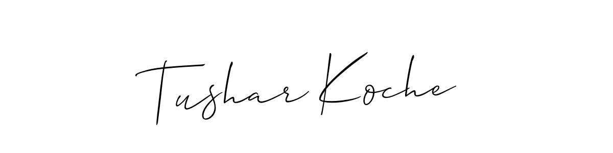 Tushar Koche stylish signature style. Best Handwritten Sign (Allison_Script) for my name. Handwritten Signature Collection Ideas for my name Tushar Koche. Tushar Koche signature style 2 images and pictures png