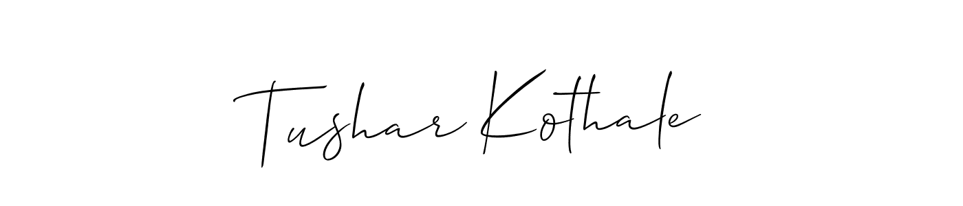 Also You can easily find your signature by using the search form. We will create Tushar Kothale name handwritten signature images for you free of cost using Allison_Script sign style. Tushar Kothale signature style 2 images and pictures png