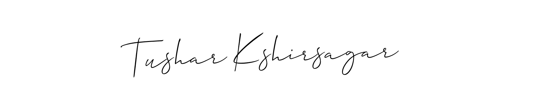 if you are searching for the best signature style for your name Tushar Kshirsagar. so please give up your signature search. here we have designed multiple signature styles  using Allison_Script. Tushar Kshirsagar signature style 2 images and pictures png