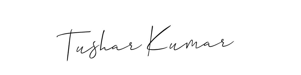 Similarly Allison_Script is the best handwritten signature design. Signature creator online .You can use it as an online autograph creator for name Tushar Kumar. Tushar Kumar signature style 2 images and pictures png