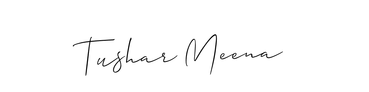 This is the best signature style for the Tushar Meena name. Also you like these signature font (Allison_Script). Mix name signature. Tushar Meena signature style 2 images and pictures png