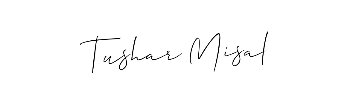 Tushar Misal stylish signature style. Best Handwritten Sign (Allison_Script) for my name. Handwritten Signature Collection Ideas for my name Tushar Misal. Tushar Misal signature style 2 images and pictures png