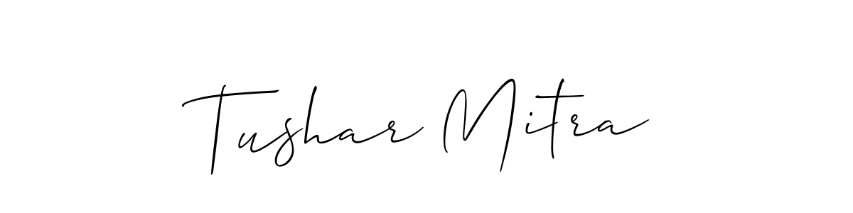 Create a beautiful signature design for name Tushar Mitra. With this signature (Allison_Script) fonts, you can make a handwritten signature for free. Tushar Mitra signature style 2 images and pictures png