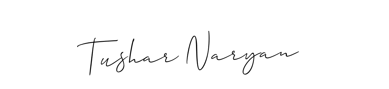 It looks lik you need a new signature style for name Tushar Naryan. Design unique handwritten (Allison_Script) signature with our free signature maker in just a few clicks. Tushar Naryan signature style 2 images and pictures png