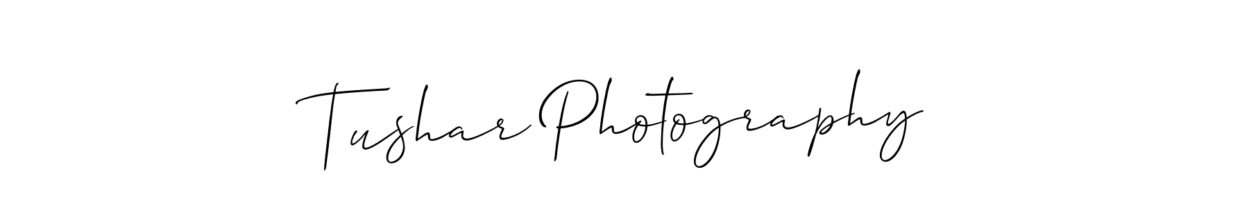 How to Draw Tushar Photography signature style? Allison_Script is a latest design signature styles for name Tushar Photography. Tushar Photography signature style 2 images and pictures png