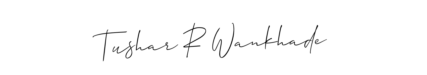You can use this online signature creator to create a handwritten signature for the name Tushar R Wankhade. This is the best online autograph maker. Tushar R Wankhade signature style 2 images and pictures png