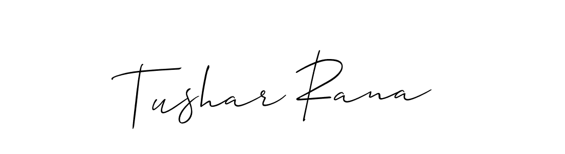 Tushar Rana stylish signature style. Best Handwritten Sign (Allison_Script) for my name. Handwritten Signature Collection Ideas for my name Tushar Rana. Tushar Rana signature style 2 images and pictures png