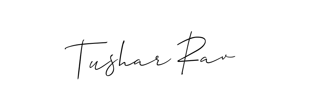 Create a beautiful signature design for name Tushar Rav. With this signature (Allison_Script) fonts, you can make a handwritten signature for free. Tushar Rav signature style 2 images and pictures png