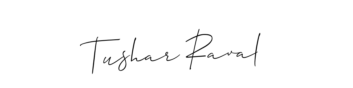 Similarly Allison_Script is the best handwritten signature design. Signature creator online .You can use it as an online autograph creator for name Tushar Raval. Tushar Raval signature style 2 images and pictures png