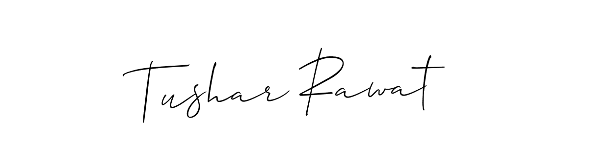 How to make Tushar Rawat name signature. Use Allison_Script style for creating short signs online. This is the latest handwritten sign. Tushar Rawat signature style 2 images and pictures png