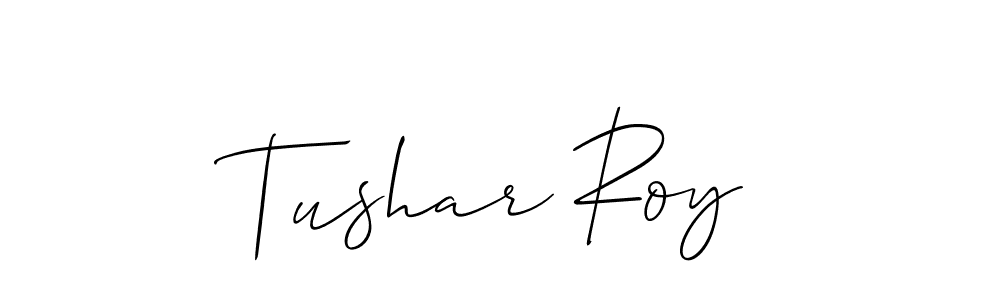 Tushar Roy stylish signature style. Best Handwritten Sign (Allison_Script) for my name. Handwritten Signature Collection Ideas for my name Tushar Roy. Tushar Roy signature style 2 images and pictures png